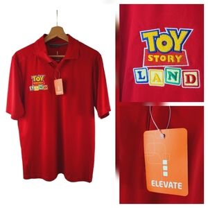 Disney Toy Story Mens Various Sizes S M L Embroidered Original Red Polo Shirt